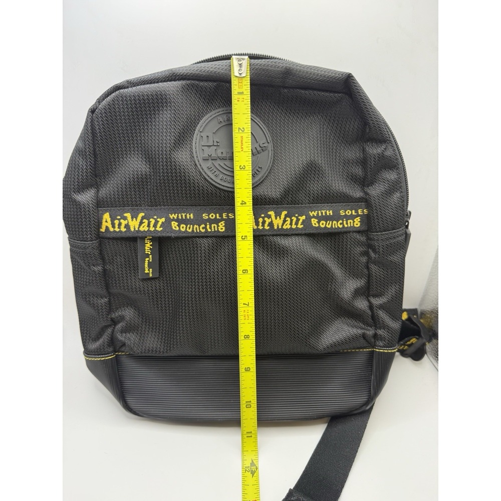 Dr Martens Groove DNA Backpack Black Yellow AirWair Bouncing Soles Mini Bag RARE - Picture 9 of 11